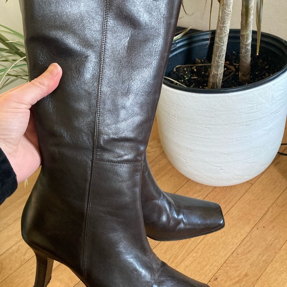 Coach brown leather high knee boots - Picture 6 of 9